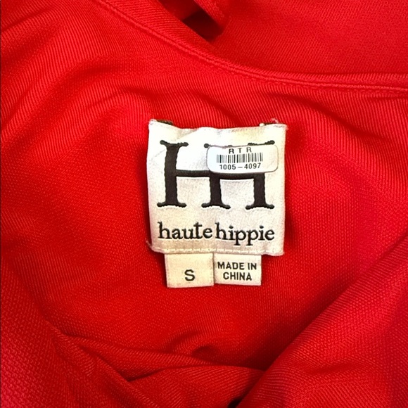 Haute Hippie Women’s Red Silky Rayon Stretch Knit One Shoulder Draped Gown S 585 - Picture 3 of 7